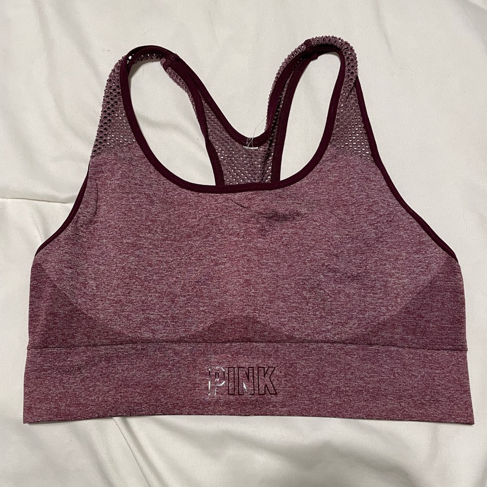 PINK SPORTS BRA - BURGUNDY